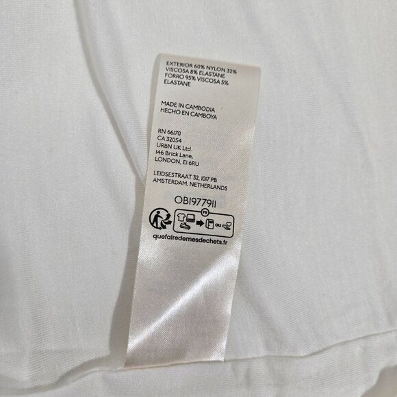 MAEVE by ANTHROPOLOGIE Sirencore Elevated Basic IVORY Texture Mini Dress Size XL - Picture 14 of 17